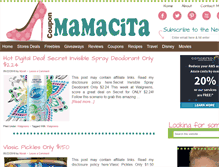 Tablet Screenshot of couponmamacita.com